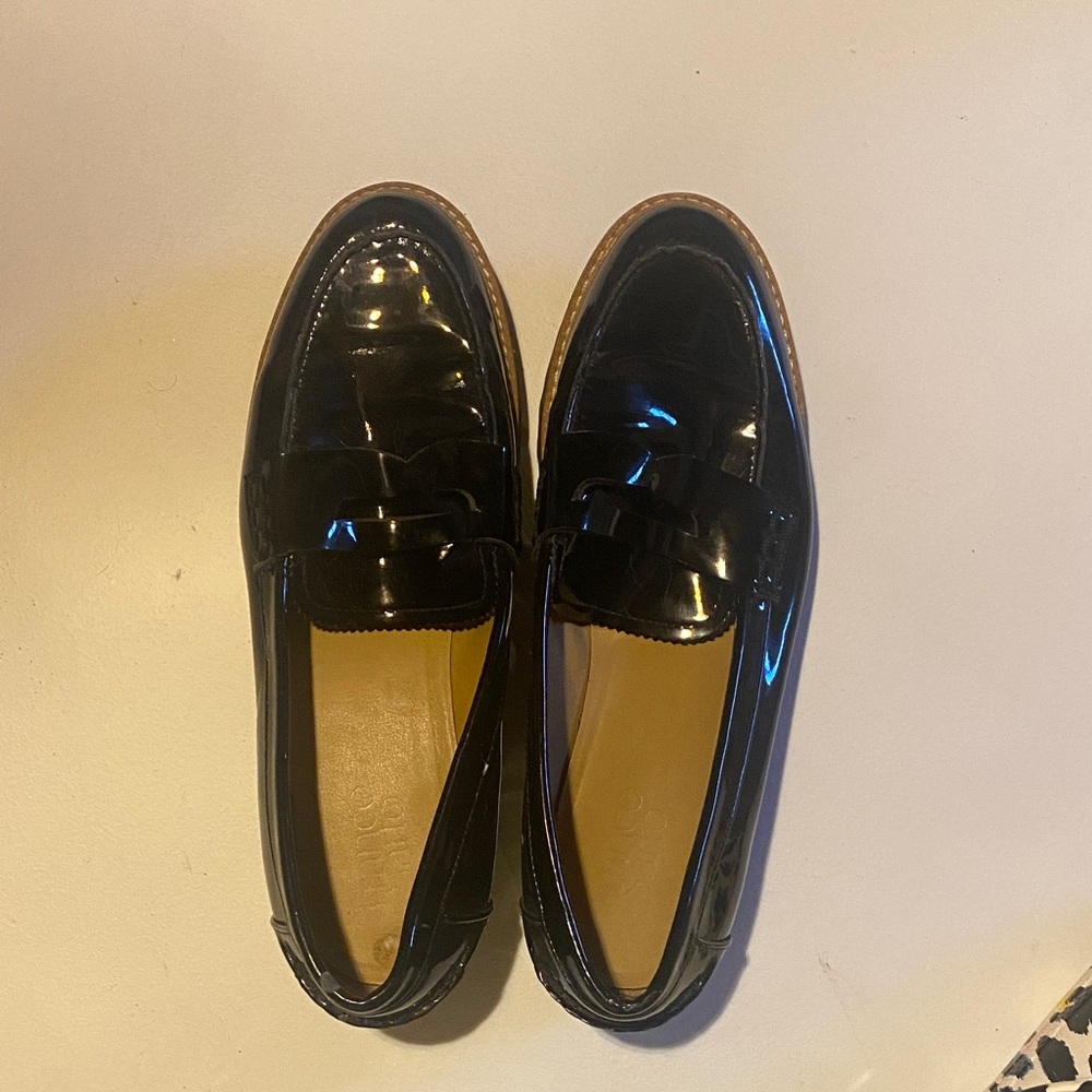 Franco Sarto Shiny Black Loafers